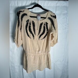 Yoana Baraschi 100% Silk Embellished‎ Top- Small